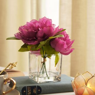 Living Pink Artificial Peony